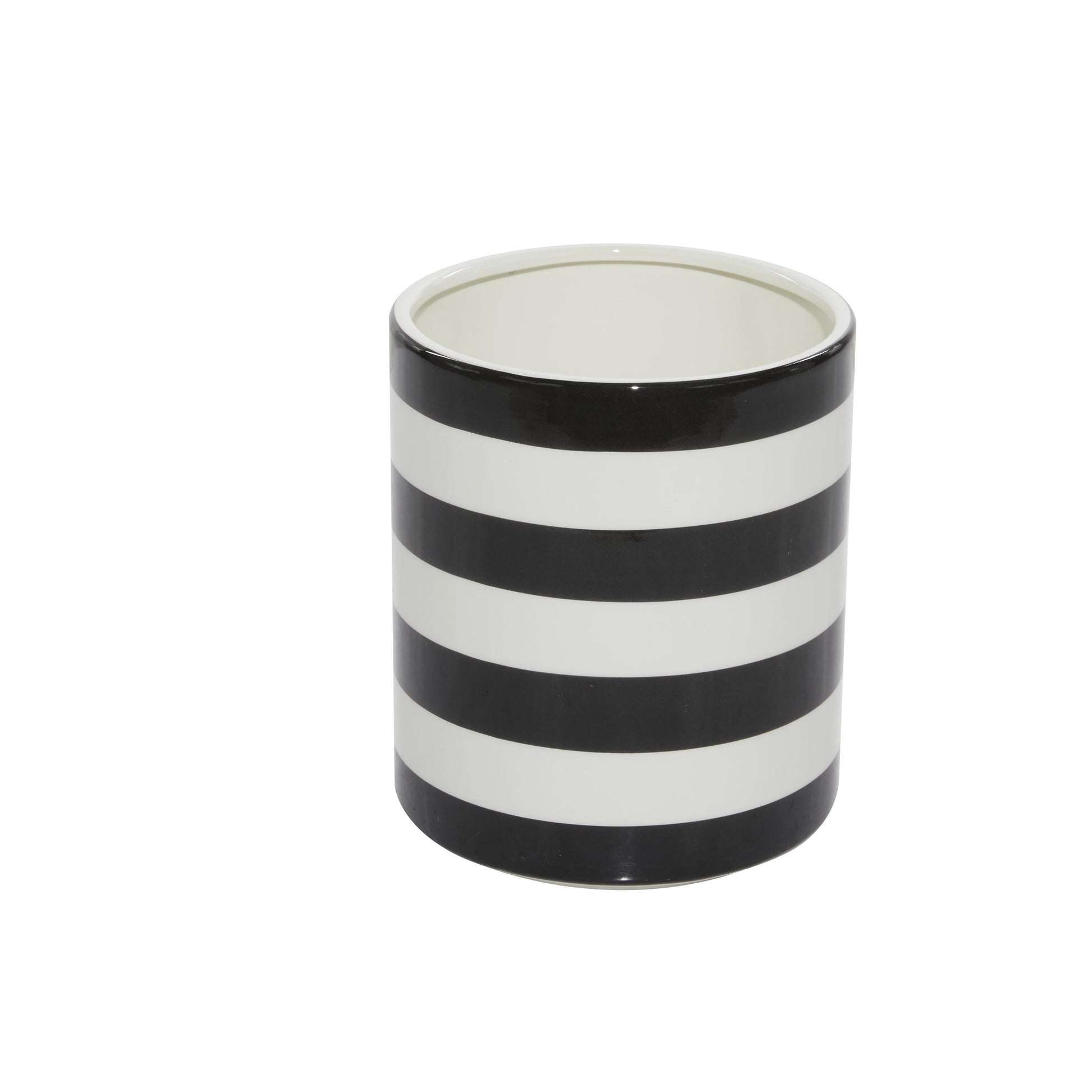 MACETA LINEAS BCO NGRO