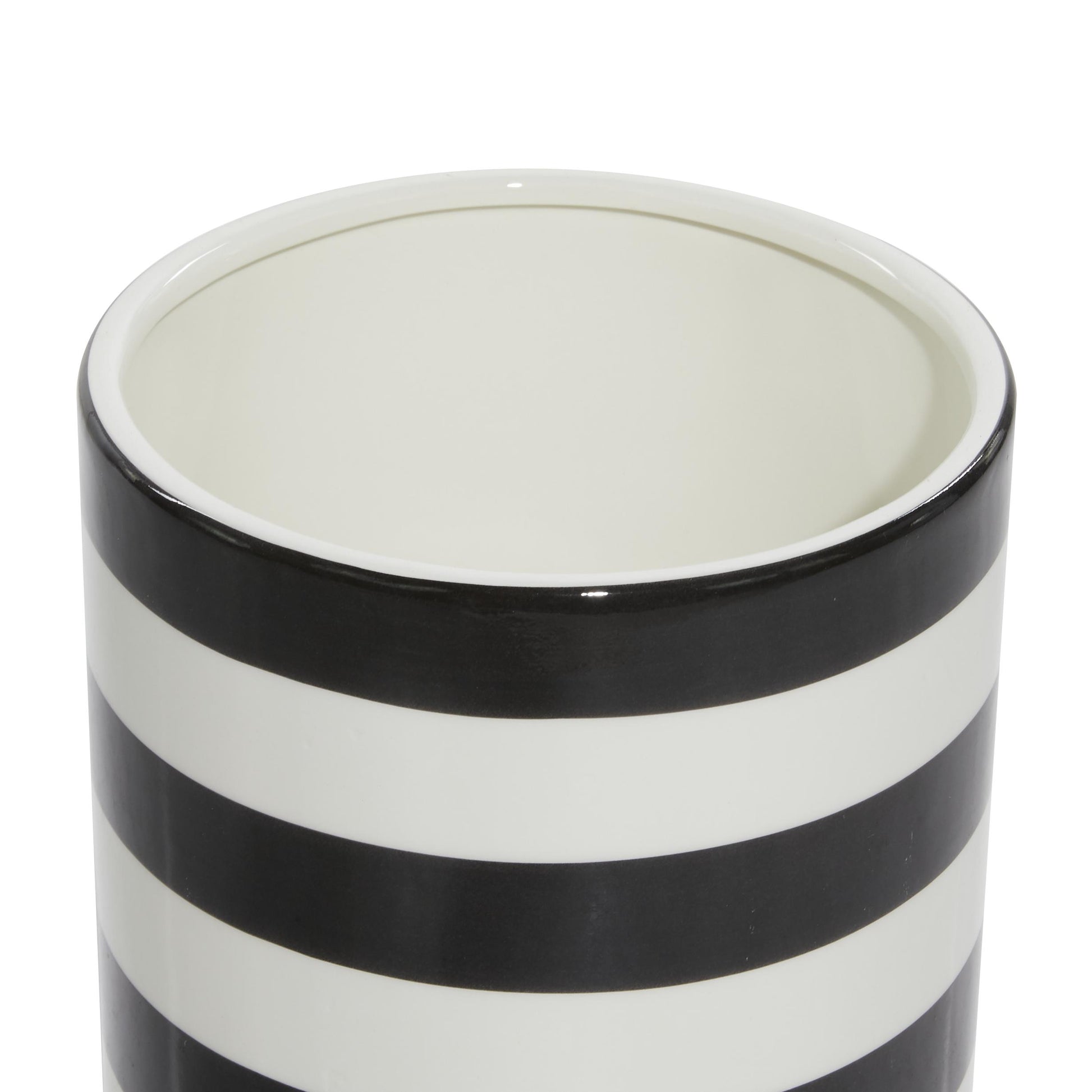 MACETA LINEAS BCO NGRO