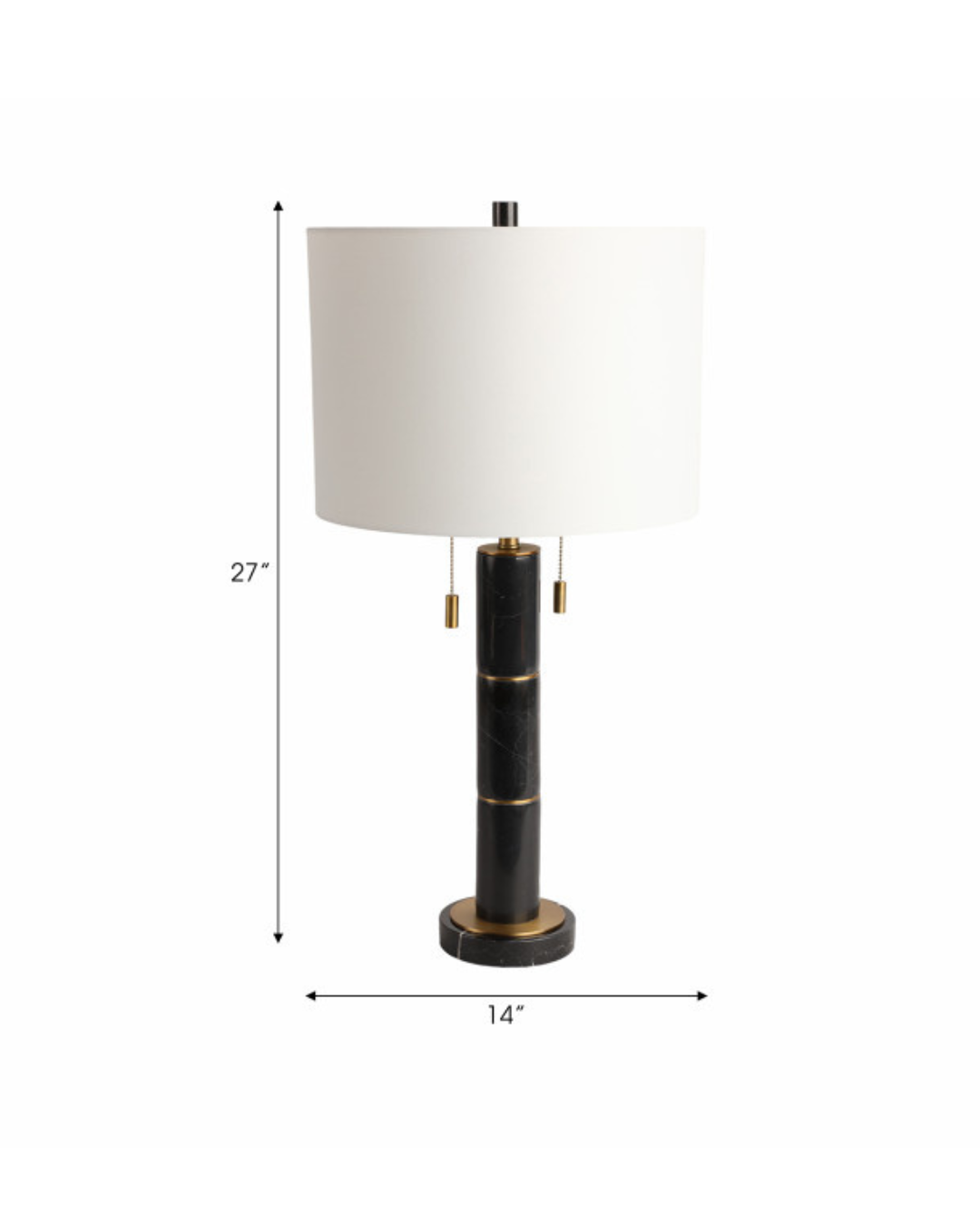 LAMPARA MARBLE BCO/NEGRO