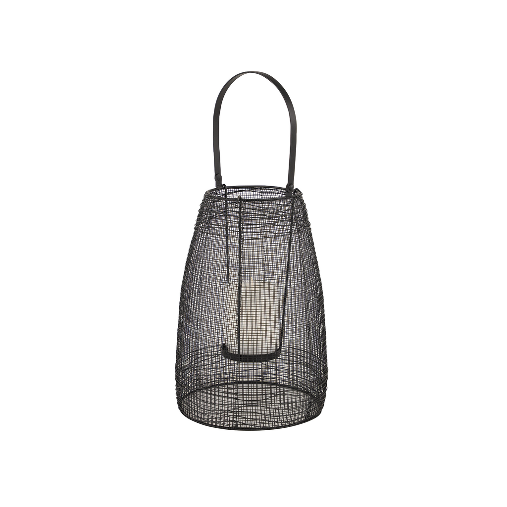 PORTAVELA CESTA METAL NEGRO