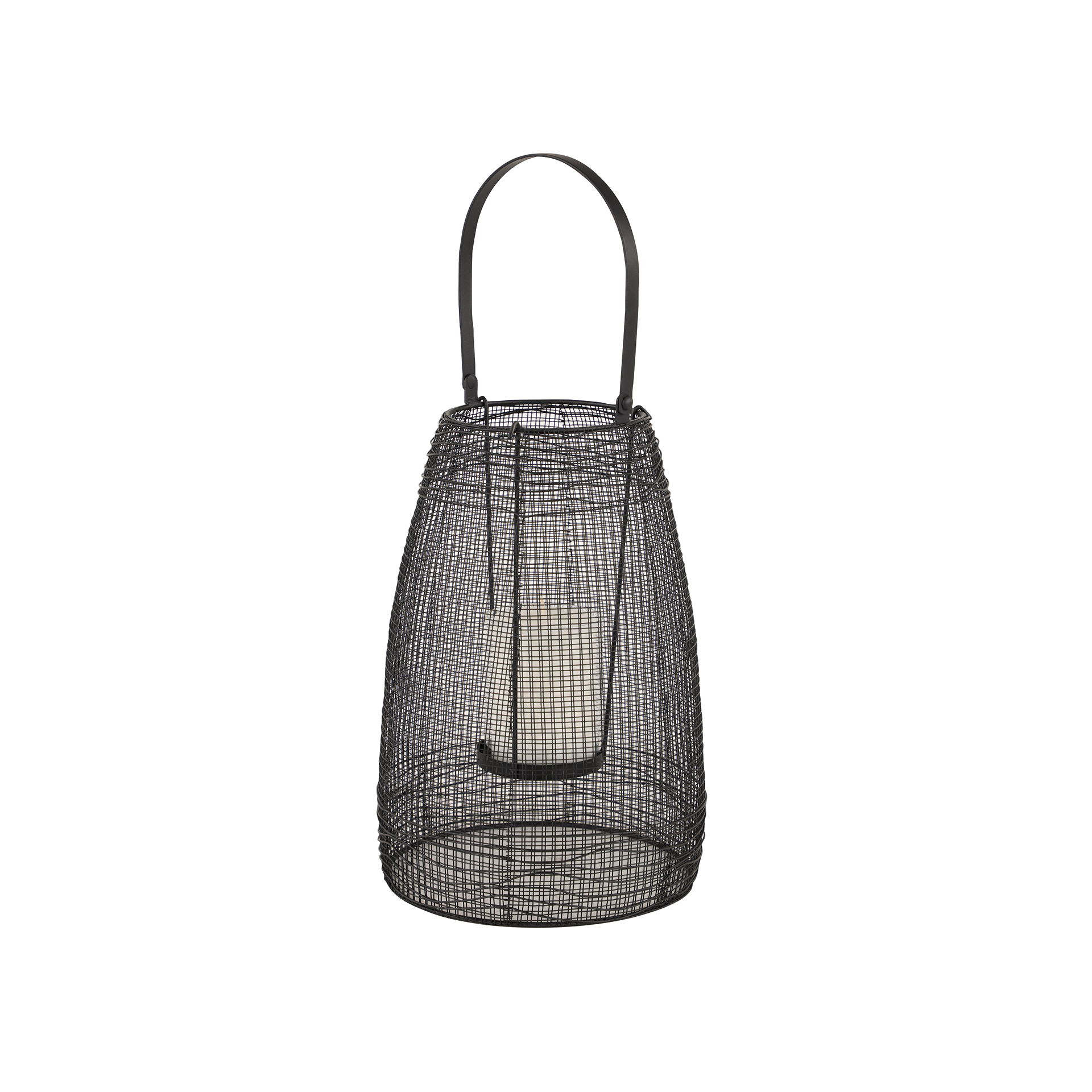 PORTAVELA CESTA METAL NEGRO