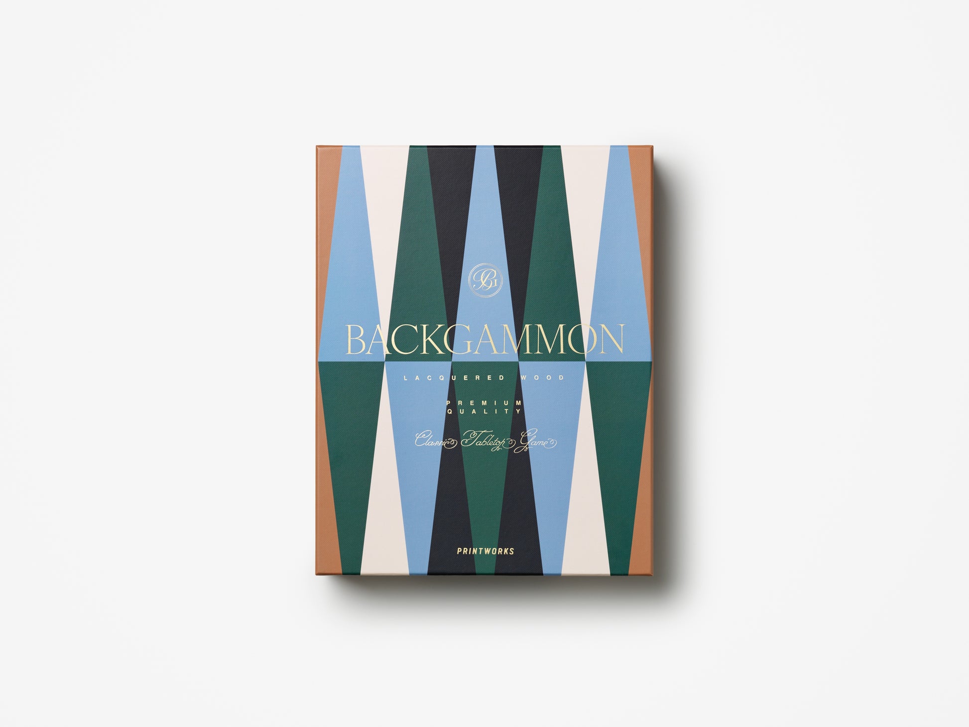 LACQUERED BACKGAMMON - BLUE/GREEN