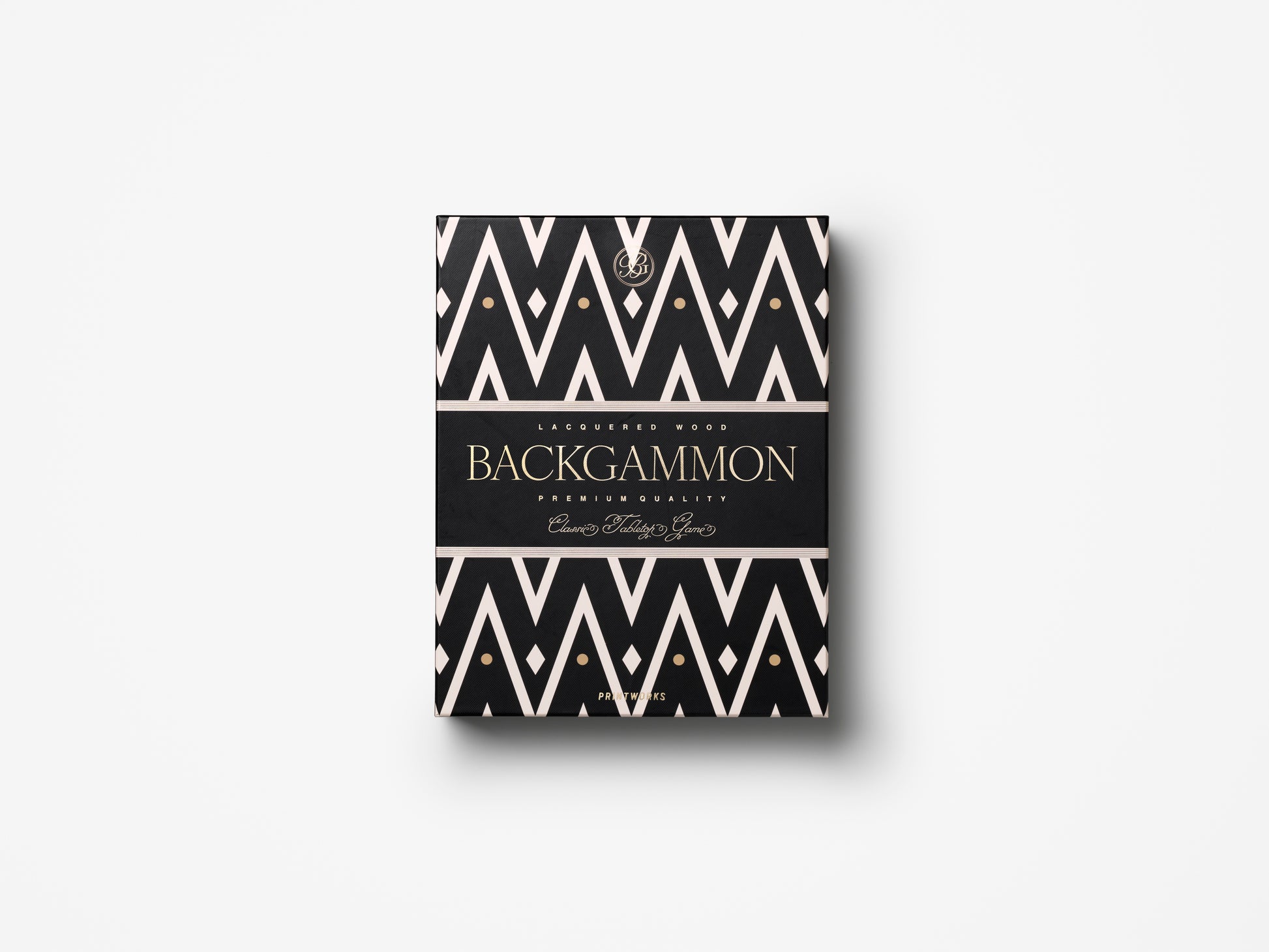 LACQUERED BACKGAMMON - BLACK