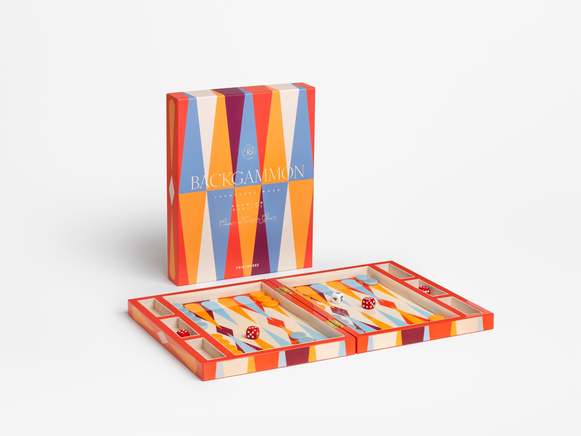 BACKGAMMON LACQUERED ORANGE