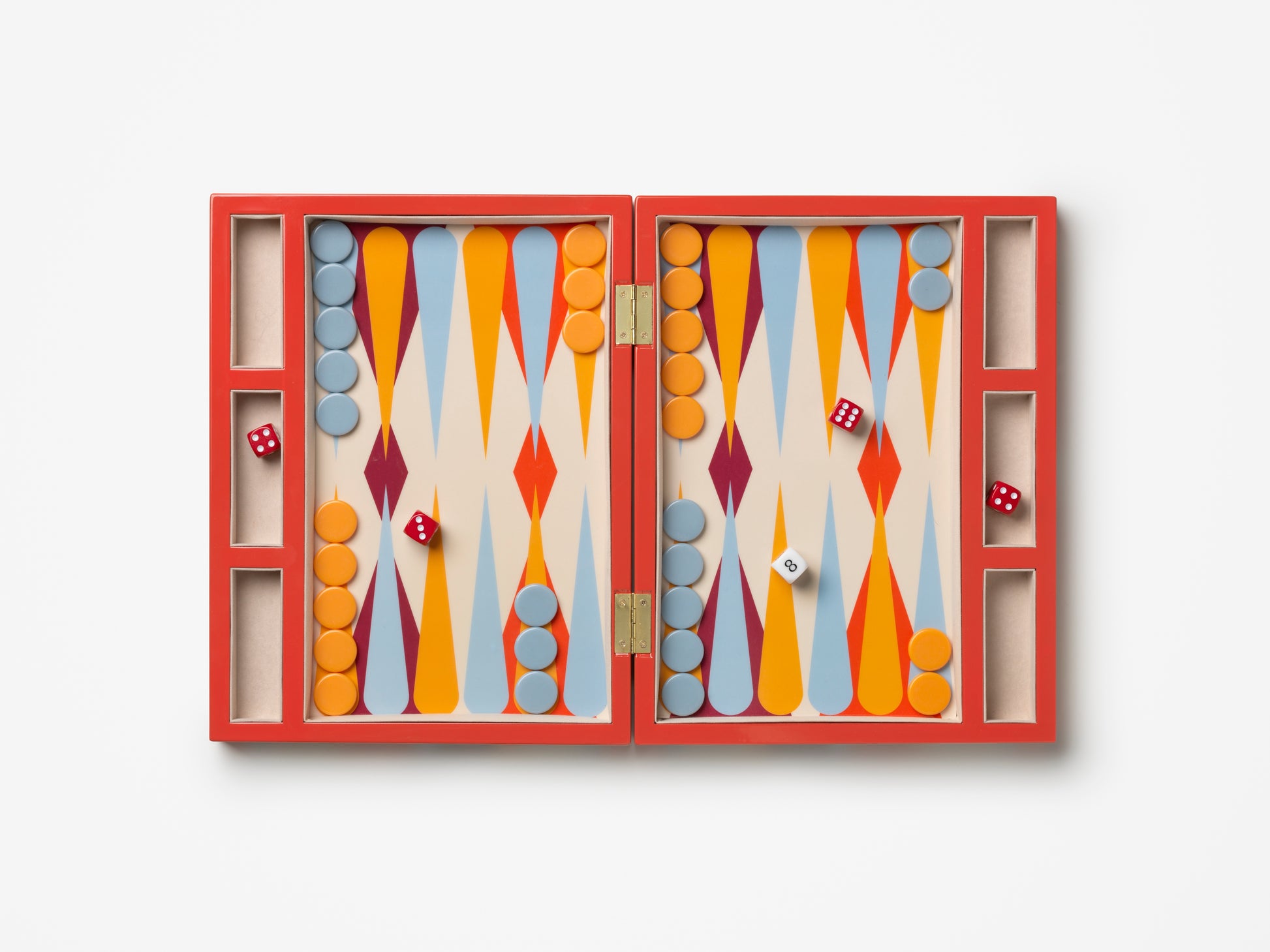 BACKGAMMON LACQUERED ORANGE
