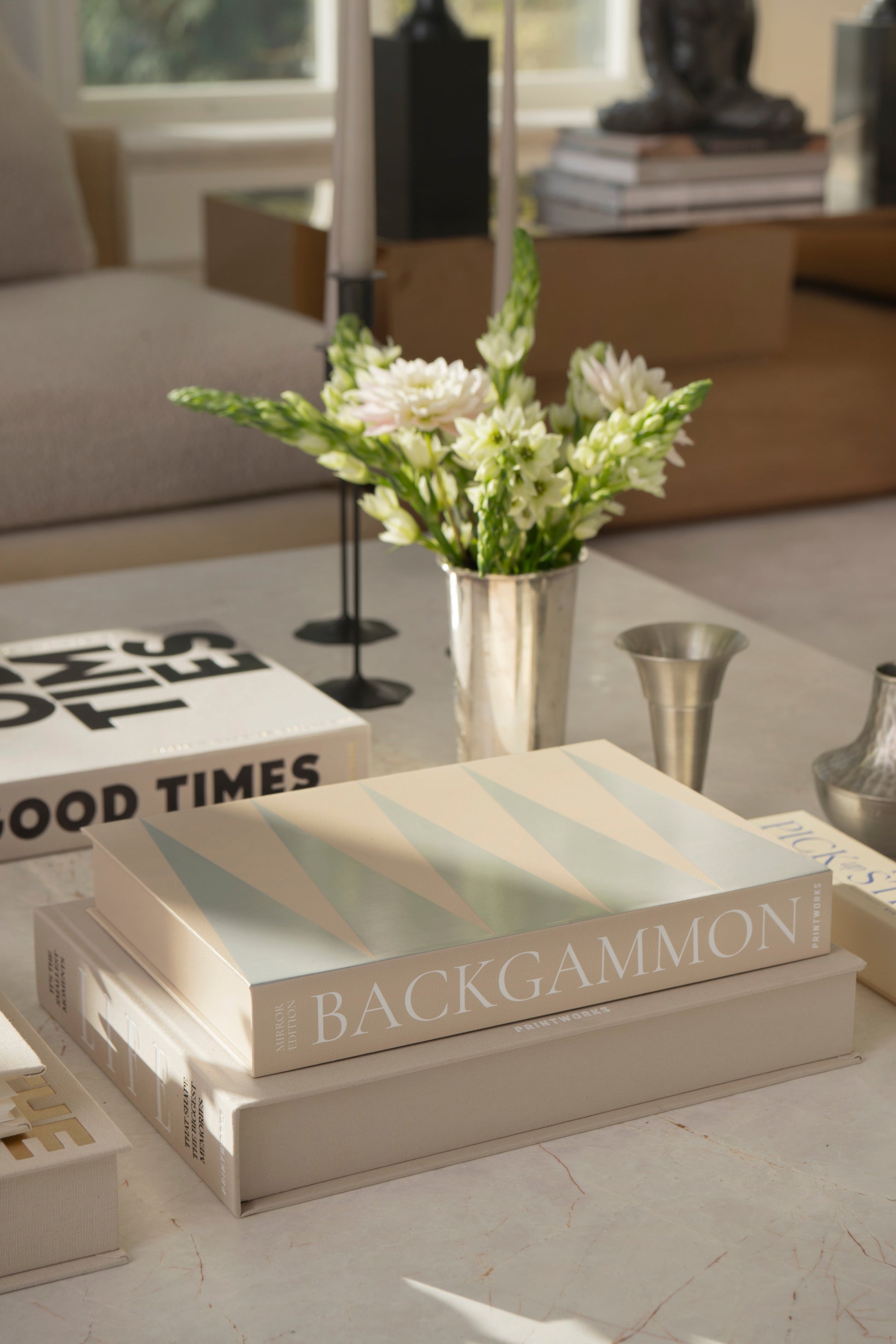 ART OF BACKGAMMON MIRROR - BEIGE