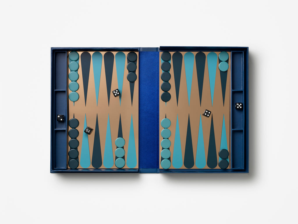 ART OF BACKGAMMON MIRROR - DARK BLUE