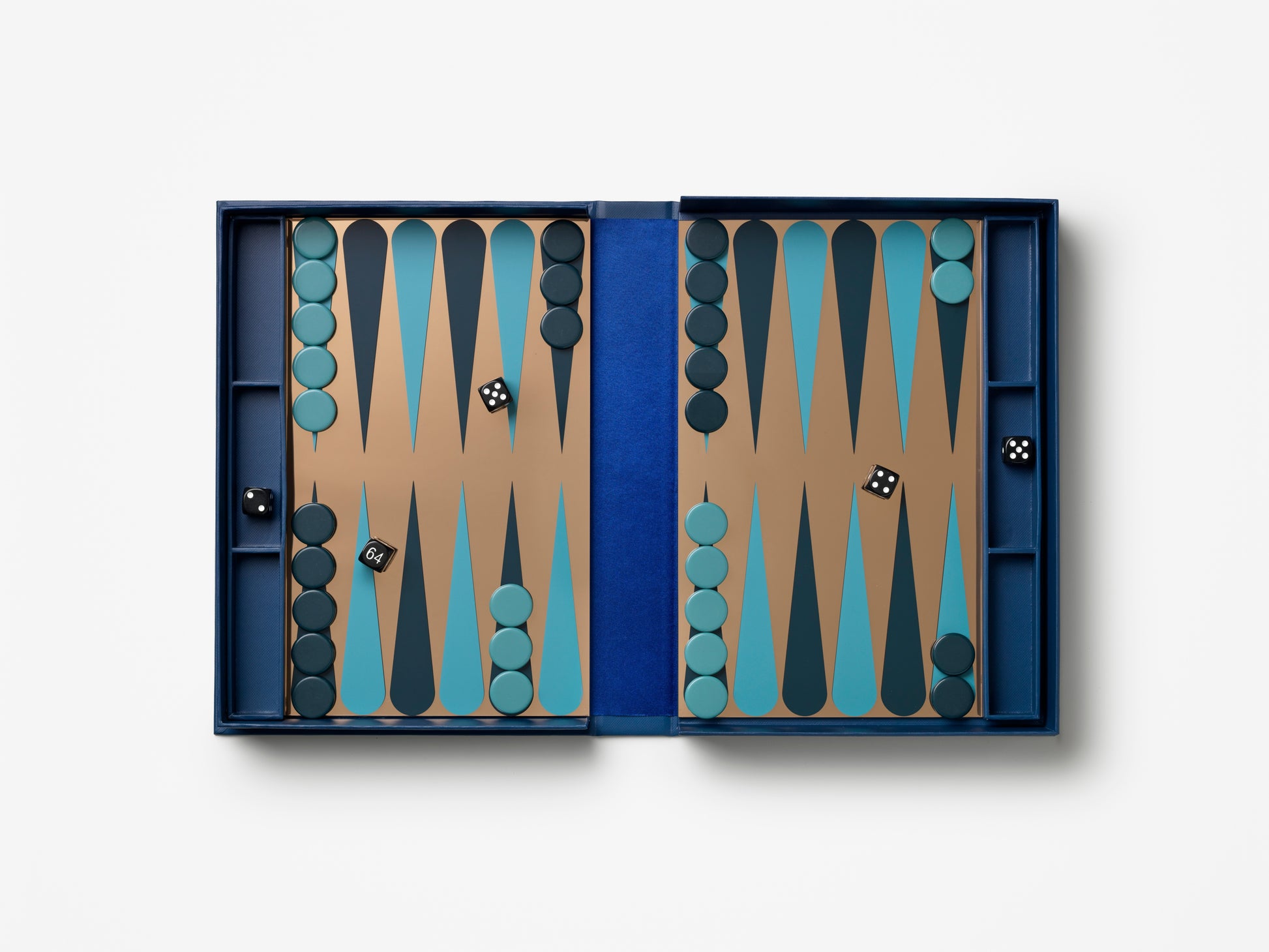 ART OF BACKGAMMON MIRROR - DARK BLUE