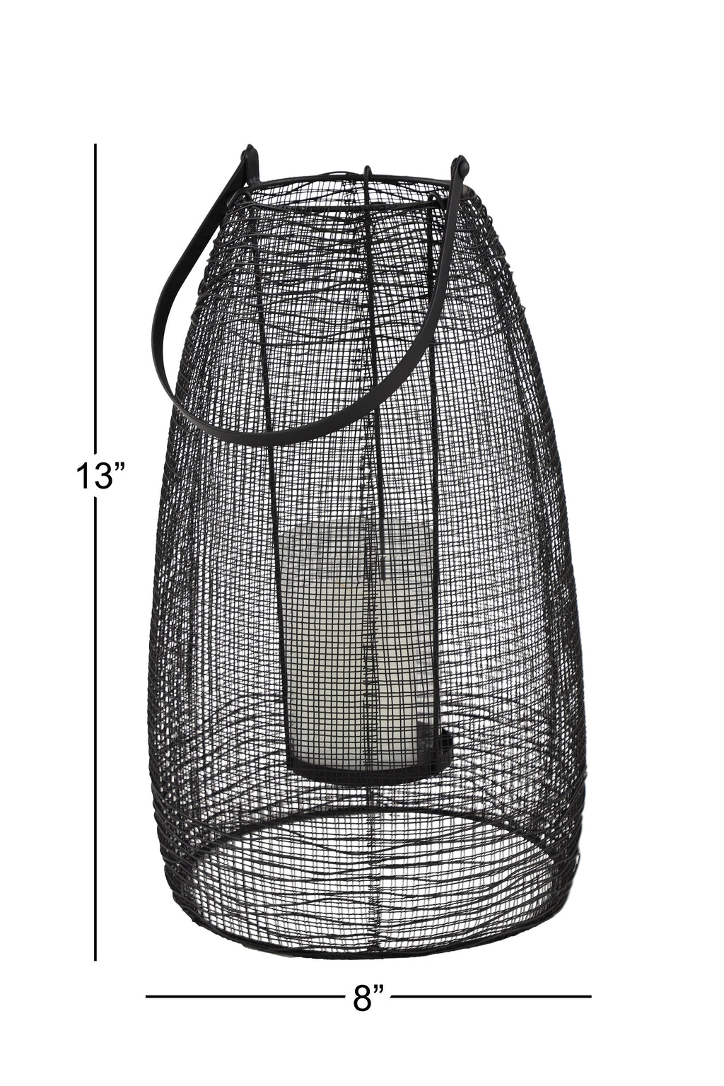PORTAVELA CESTA METAL NEGRO