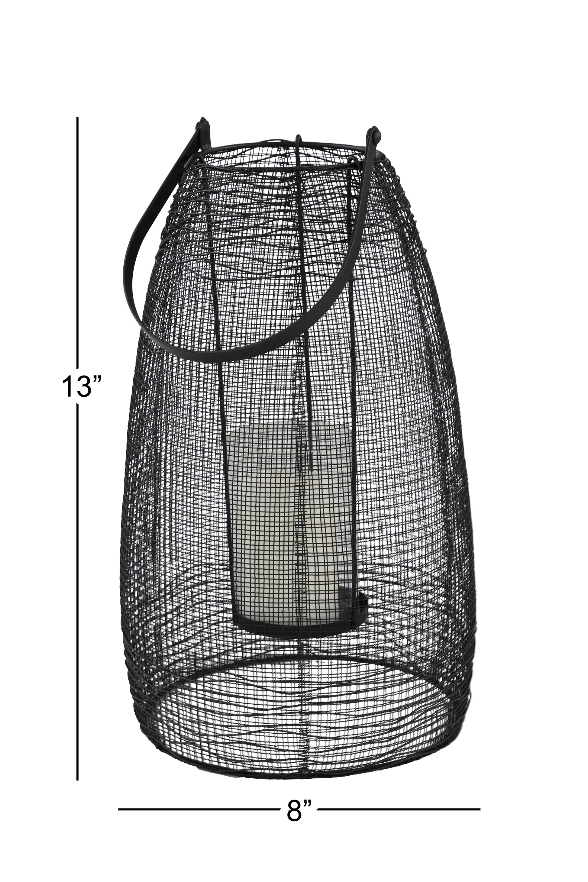 PORTAVELA CESTA METAL NEGRO
