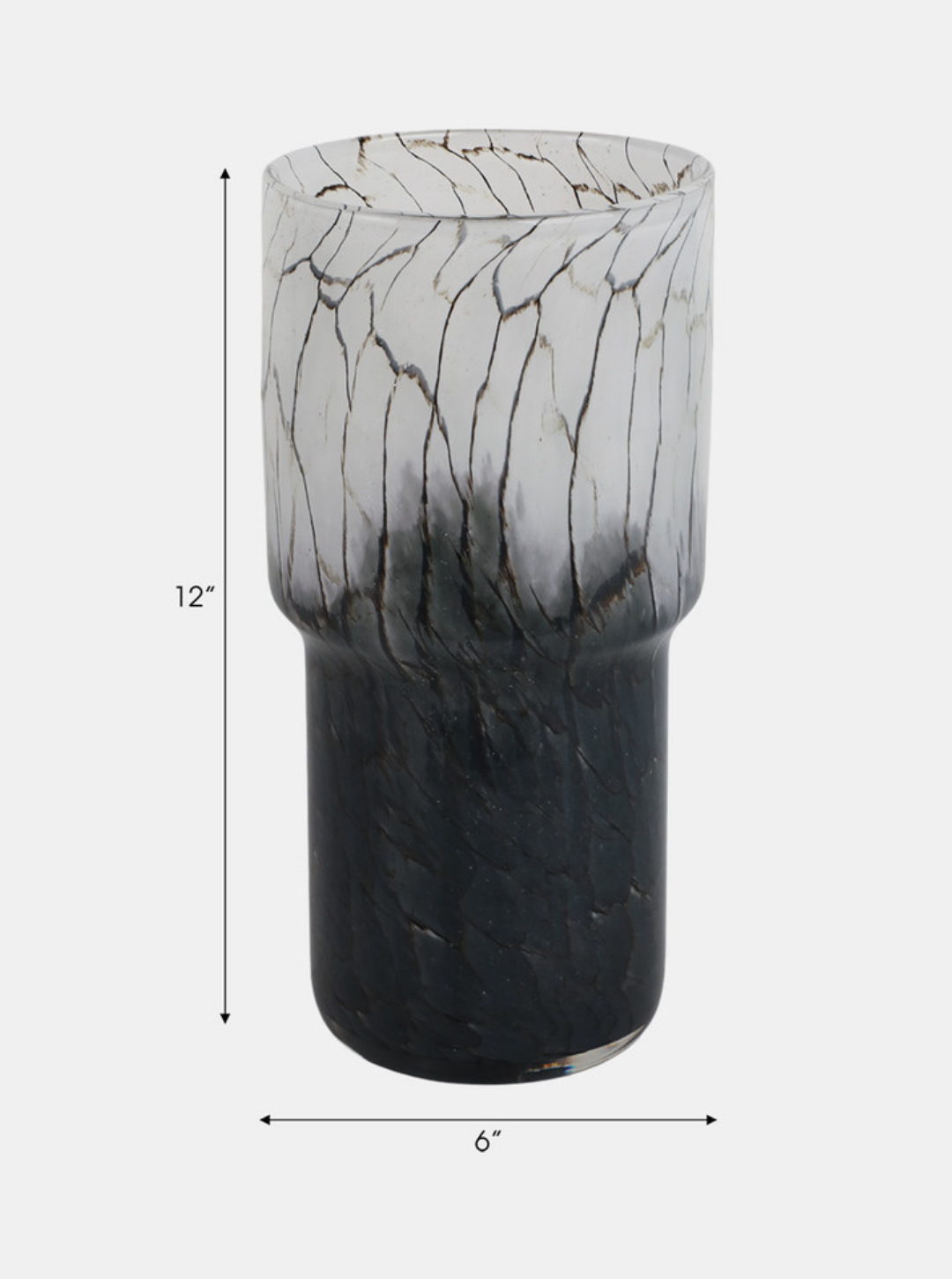 VASE ABSTRACT GLASS VEINING