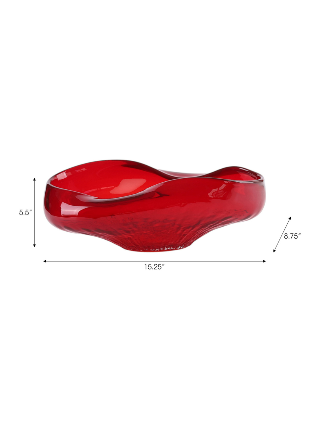 BOWL GLASS RED